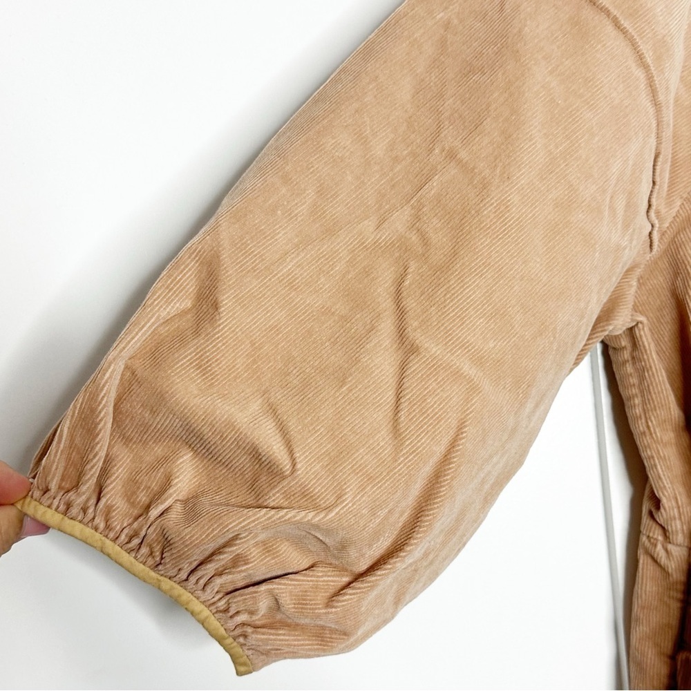 Everlane The Tiered Corduroy Midi Dress Small Tan pockets normcore cottagecore - Picture 6 of 14